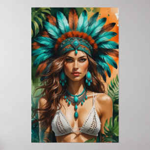 Poster Uma mulher boêmica feroz no Teal e na Rua