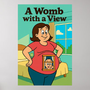 Poster Uma mulher com o View - Edição de Cartoon
