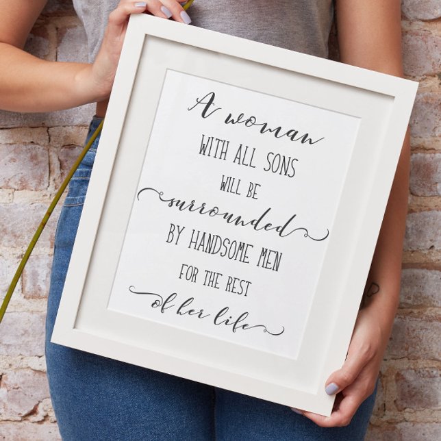 Poster Uma Mulher com todos os Filhos, Arte de Palavras N (Criador carregado)