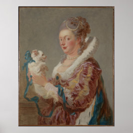 Poster Uma mulher com um cão