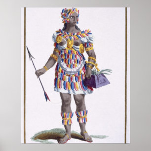 Poster Uma mulher de Honduras, 1780 (gravura colorida)