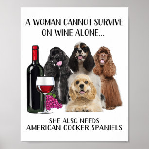 Poster Uma Mulher Não Pode Sobreviver Apenas Ao Vinho Ame