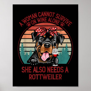 Poster Uma Mulher Não Pode Sobreviver Apenas Ao Vinho Rot