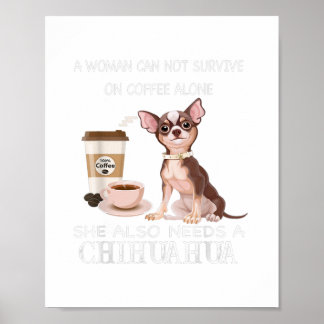 Poster uma mulher não pode sobreviver só com café ela tam
