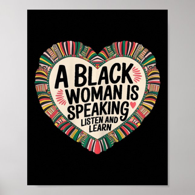Poster Uma Mulher Negra Está Falando Ouça E Aprenda Junet (Frente)