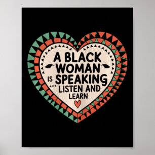 Poster Uma Mulher Negra Está Falando Ouça E Aprenda Junet