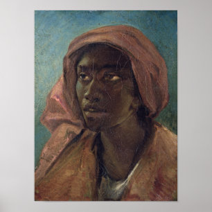 Pôster Uma mulher nova do negro