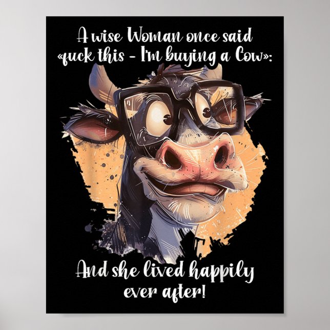 Poster Uma Mulher Sábia Disse Uma Vez Para Que Eu Compre  (Frente)