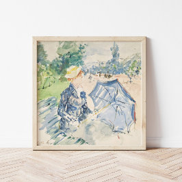 Poster Uma mulher sentada em um banco | Berthe Morisot