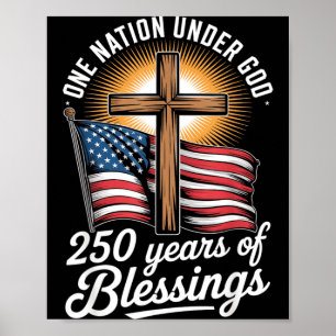 Poster Uma Nação Sob Deus 250 Anos Aniversário de 250 ano