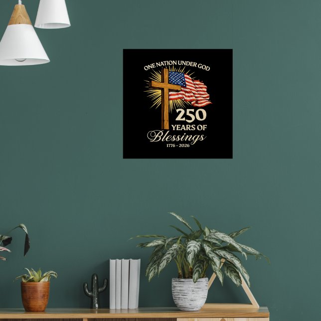 Poster Uma Nação Sob Deus 250 Anos de Bênçãos (Sala de Estar 1)