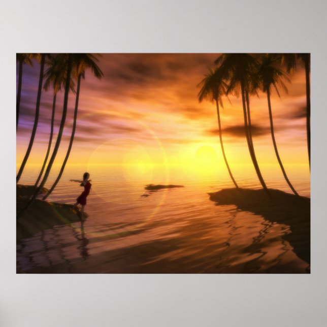 Poster Uma Natação no nascer do sol (Frente)