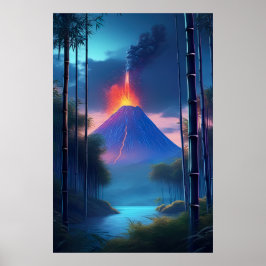 Poster Uma noite tranquila interrompida pelo vulcão