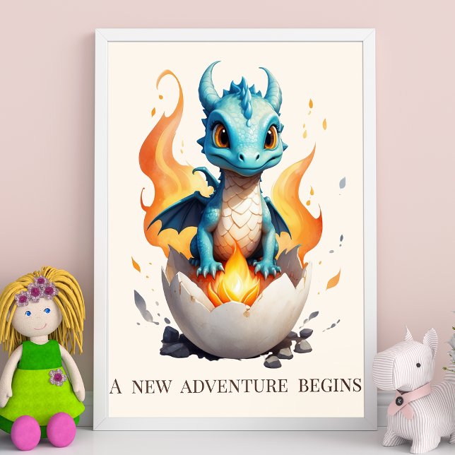 Poster Uma Nova Aventura Começa Bebê Dragão (Criador carregado)