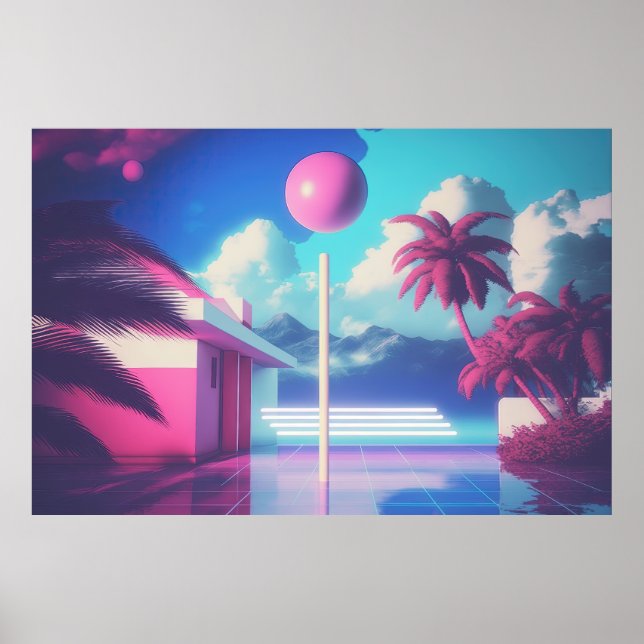Poster Uma Nova Onda de Nostalgia: Uma Viagem Vaporwave (Frente)