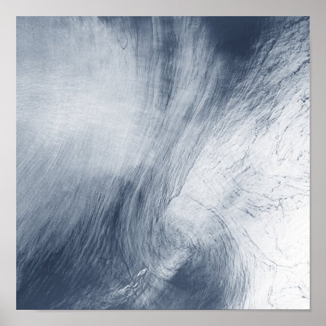 Poster Uma nuvem gigante de redemoinho que se espalha sob (Frente)