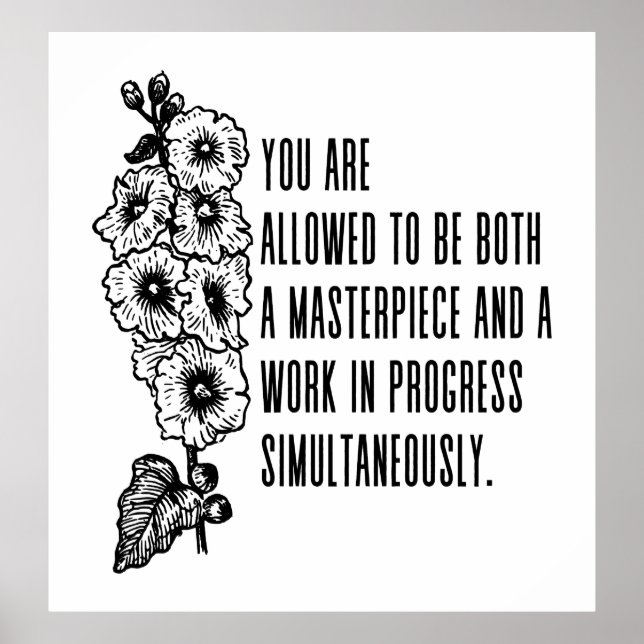 Poster Uma obra-prima e um trabalho em curso (Frente)