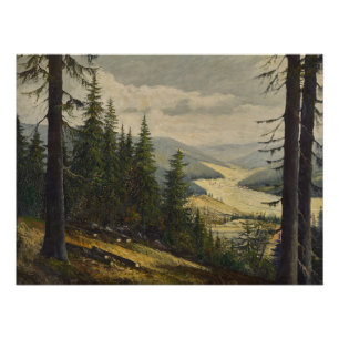 Pôster Uma olhada na Floresta Negra - Karl Julius Wilhelm