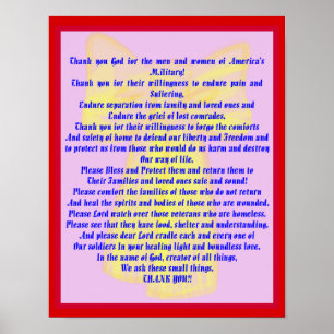Pôster Uma oração para nossos soldados