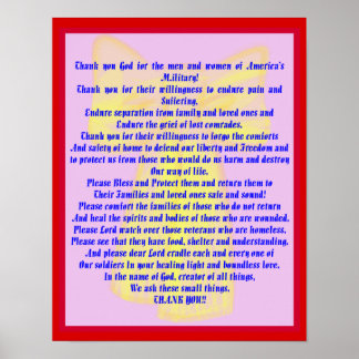 Pôster Uma Oração Para Os Nossos Soldados