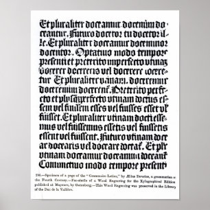 Pôster Uma página 'do Grammaire Latine