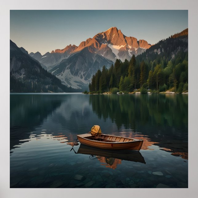 Poster Uma paisagem alpina serena e cativante (Frente)