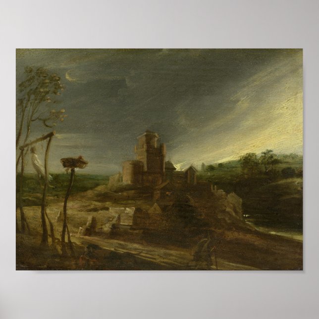 Poster Uma Paisagem com Gotas (Frente)