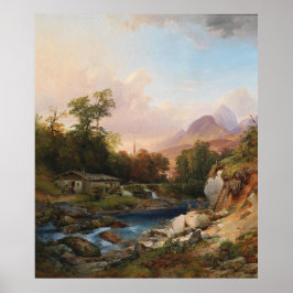 Poster Uma paisagem de montanha com um Smithy