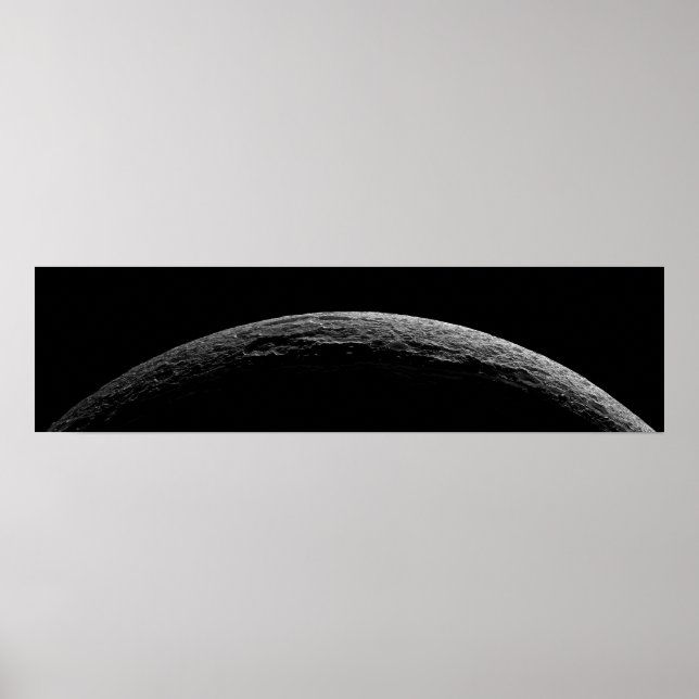 Poster Uma paisagem irreal da lua de Saturno (Frente)