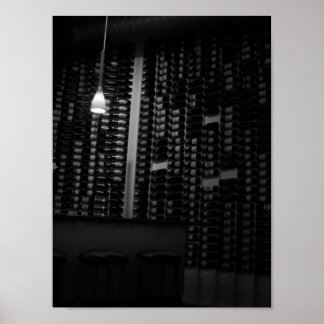 Pôster uma parede de vinho