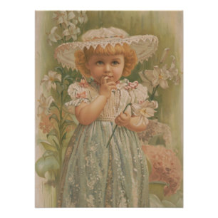 Pôster "Uma Páscoa em Flor" Ilustração Vintage, cerca de 