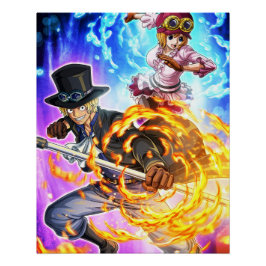 Pôster Uma peça , Law , Luffy e Capitão Kid