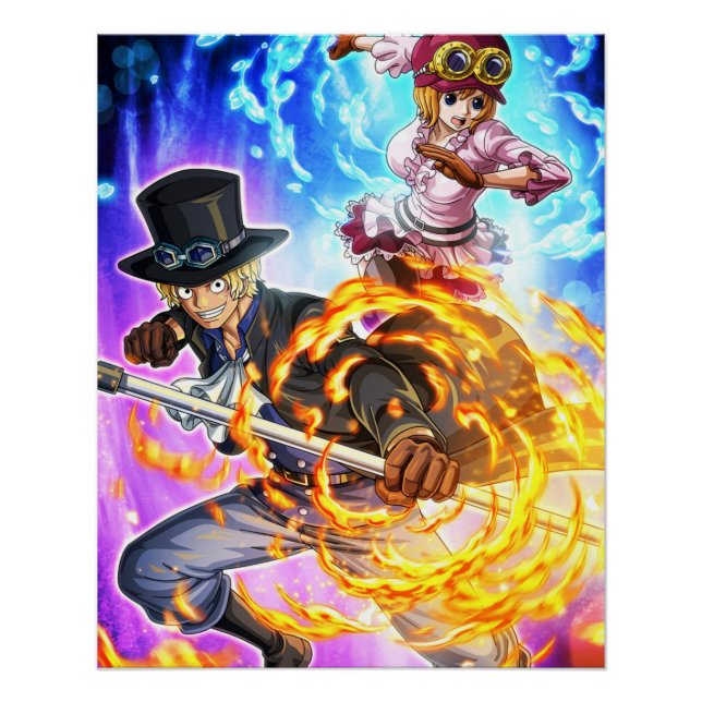 Pôster Uma peça , Law , Luffy e Capitão Kid (Frente)