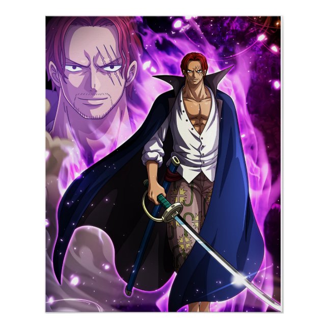 Pôster Uma peça , Shanks (Frente)