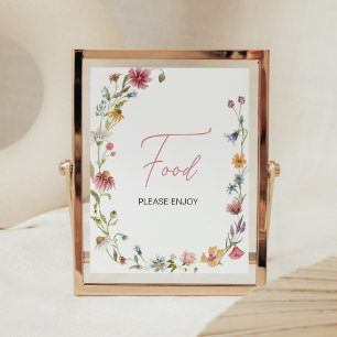 Poster Uma pequena Comida de Chá de fraldas de flor selva