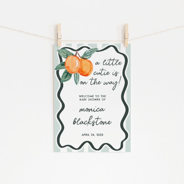 Poster Uma pequena gracinha: Bem-vindo ao Chá de Bebê sem (Little Cutie Welcome Poster)