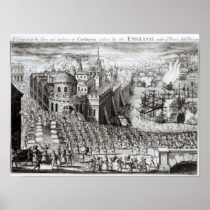 Poster Uma perspectiva da cidade e do porto