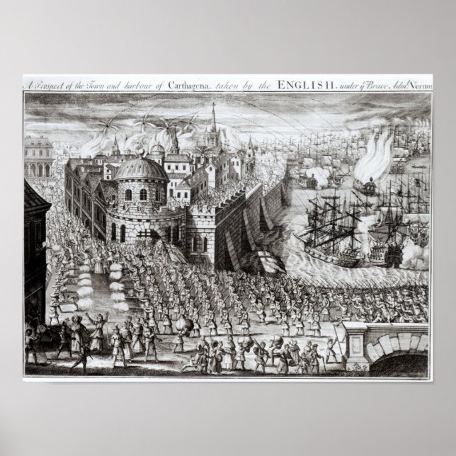 Poster Uma perspectiva da cidade e do porto (Frente)