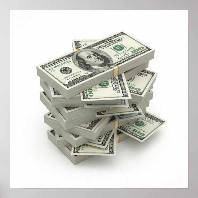 Poster Uma pilha de Numerário (Frente)