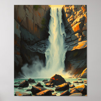 Poster Uma pintura acrílica de estilo cinemático dramátic