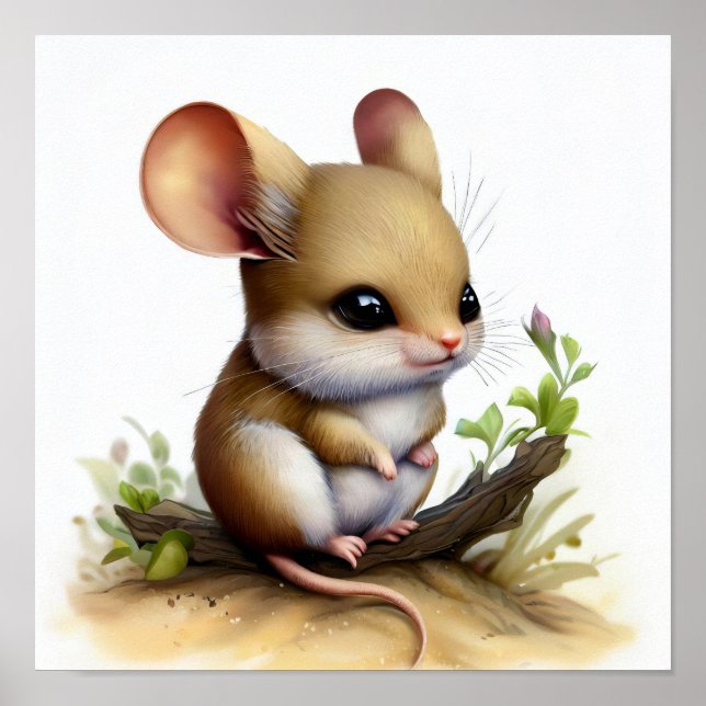 Poster Uma Pintura Digital de um Jerboa Fofo (Frente)