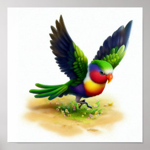 Poster Uma pintura digital de um Ornamentado bonito