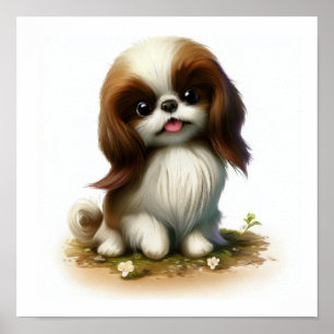 Poster Uma pintura digital de um queixo japonês bonito