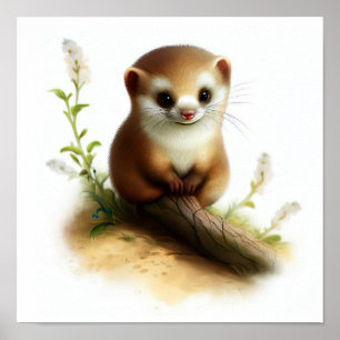 Poster Uma pintura digital de uma sela mais pequena