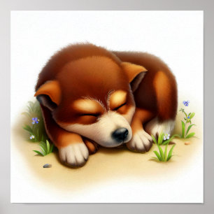 Poster Uma pintura em 3D de um boi australiano