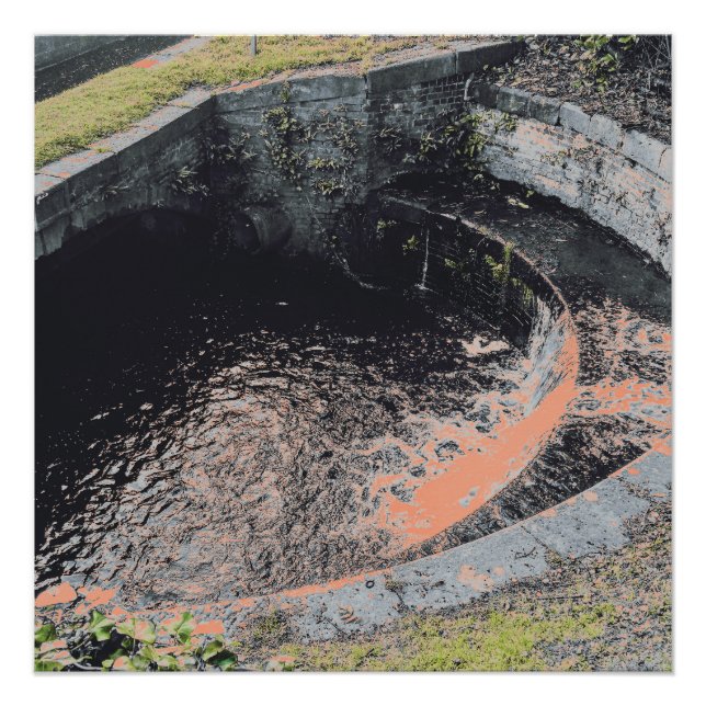 Pôster Uma Piscina de laranja em Welshpool (Frente)