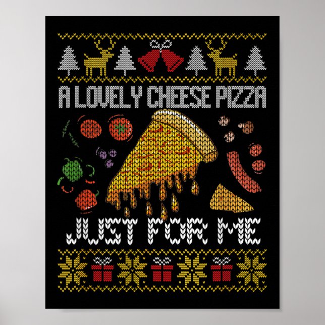 Poster Uma Pizza De Queijo Adorável Só Para Mim Em Casa C (Frente)