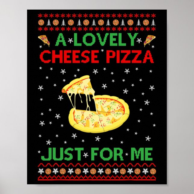 Poster Uma Pizza De Queijo Sozinha Diversão Da Casa Do Ke (Frente)