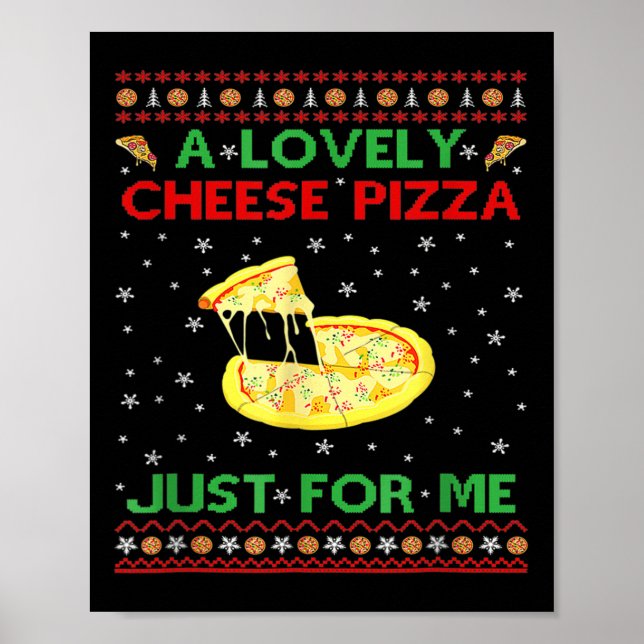 Poster Uma Pizza De Queijo Sozinha Engraçada Casa De Kevi (Frente)