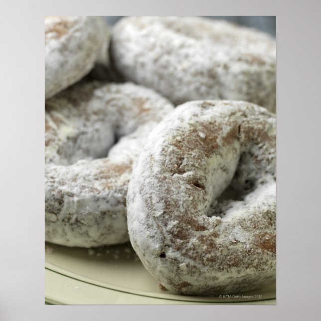 Pôster Uma placa de rosquinhas de açúcar (Frente)